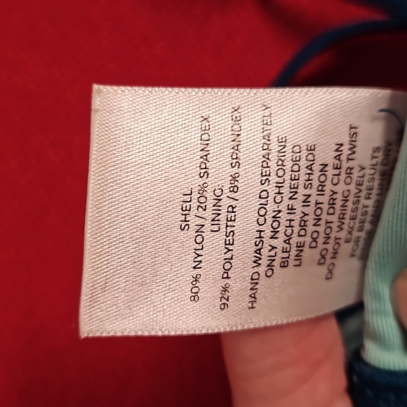 Shade and Shore teal green white stitched detail racetrack underwire 36B EUC - Picture 5 of 7